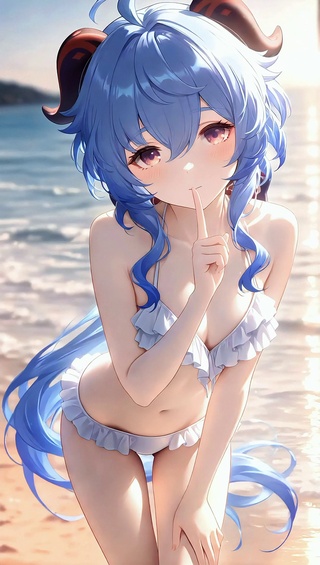 甘雨丨夏日海滩