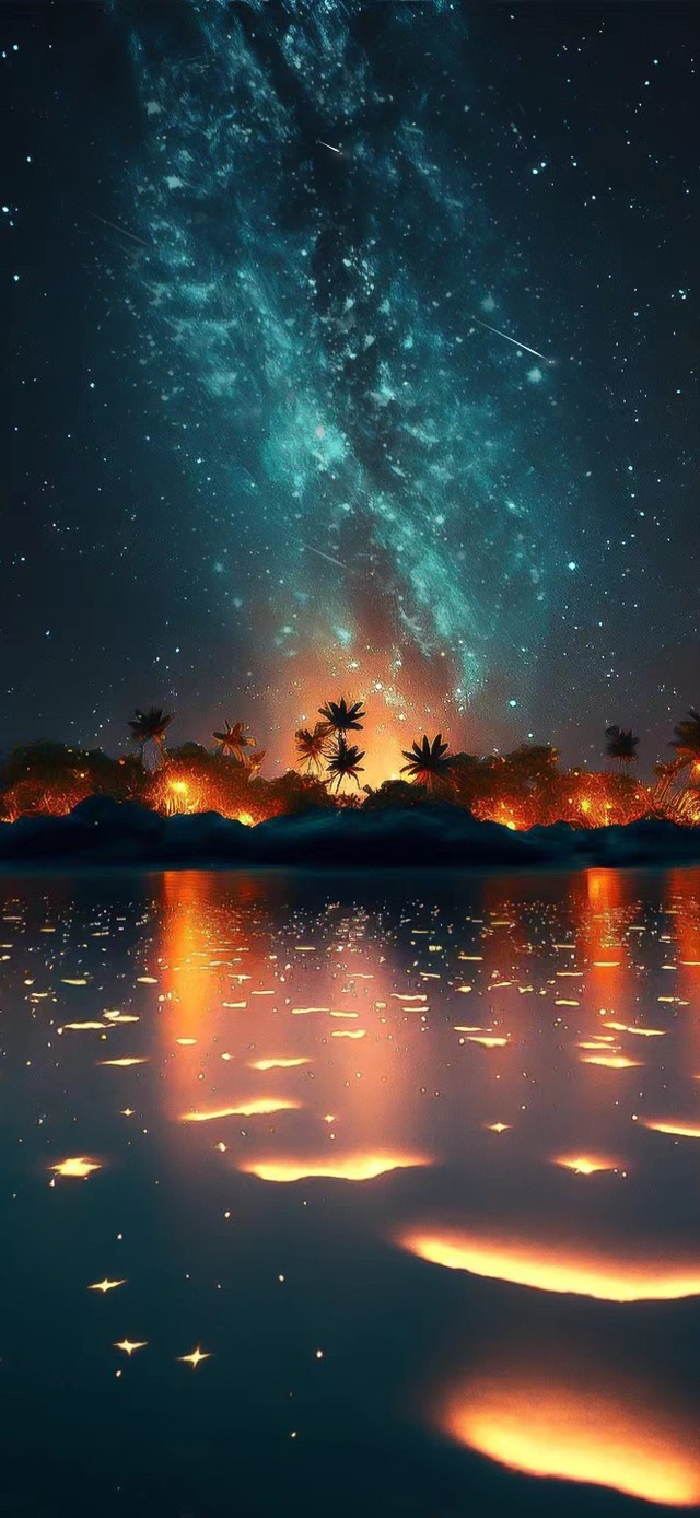 荧光海 极光夜