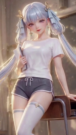 毕业季教室美少女今汐