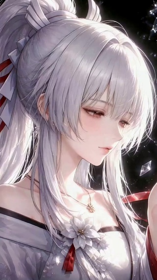 碎镜樱花银发美少女绯雪