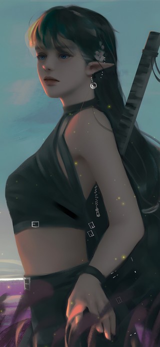 精灵武士少女