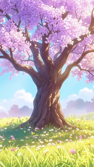 樱落花田
