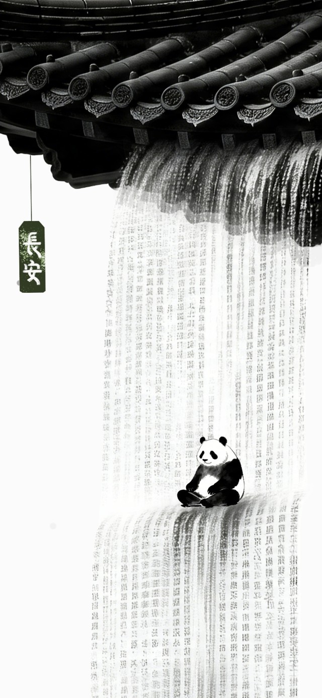 禅意 水墨 文字瀑布流