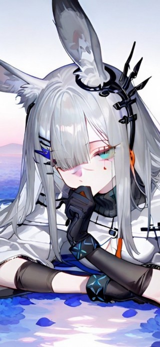 趴着的黑丝jk少女-霜星