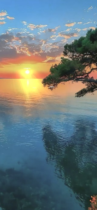 海上夕阳
