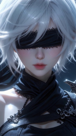 蒙眼女剑客