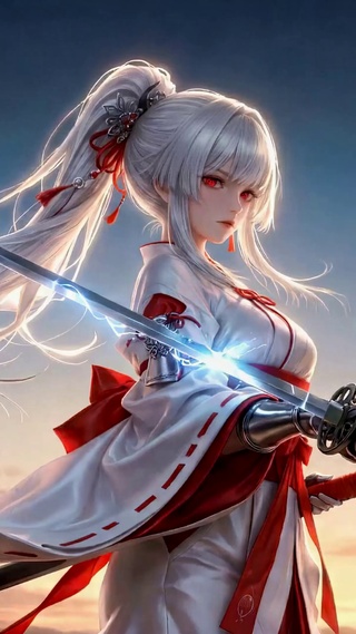 剑光白发巫女