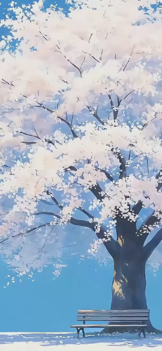 清新樱花树
