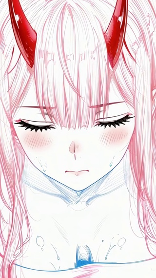 线画水境少女02
