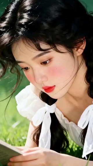 看书女孩