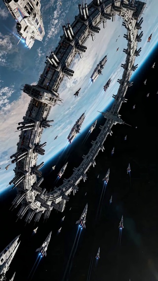 地球轨道环形太空站的星际舰队