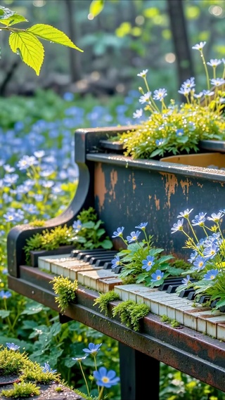 风拂琴键，花开成曲