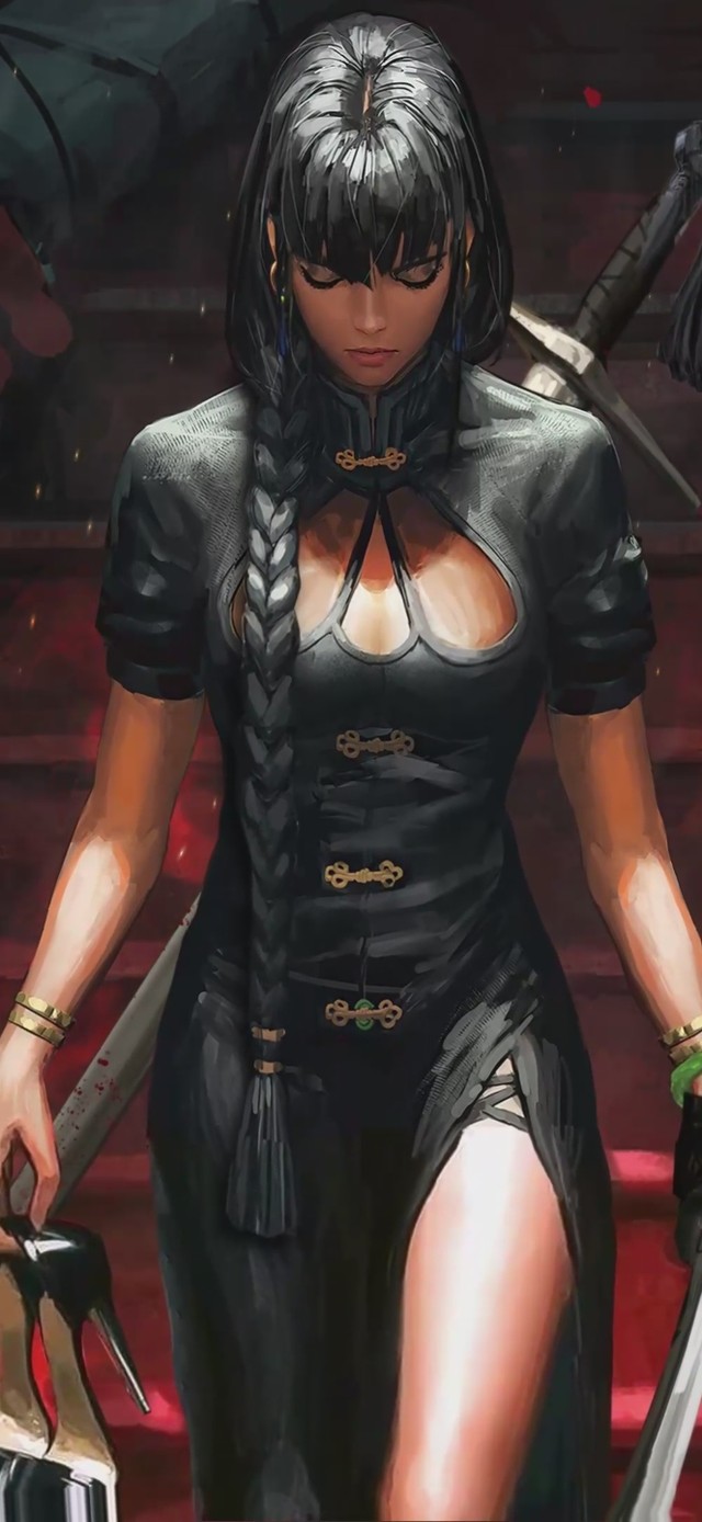 4K黑裙武士