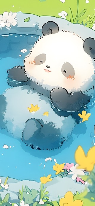 躺平的小熊猫