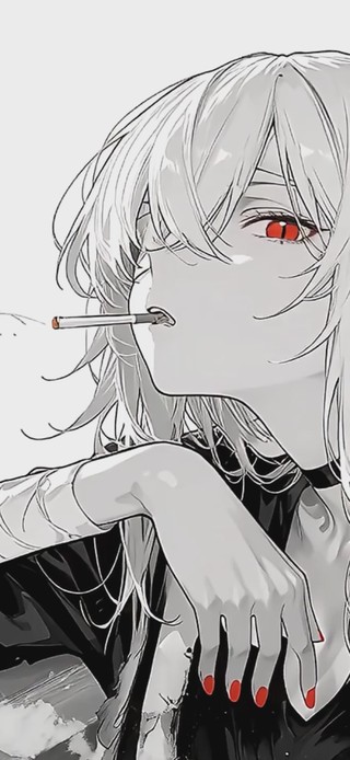 红瞳银发的暗黑系少女