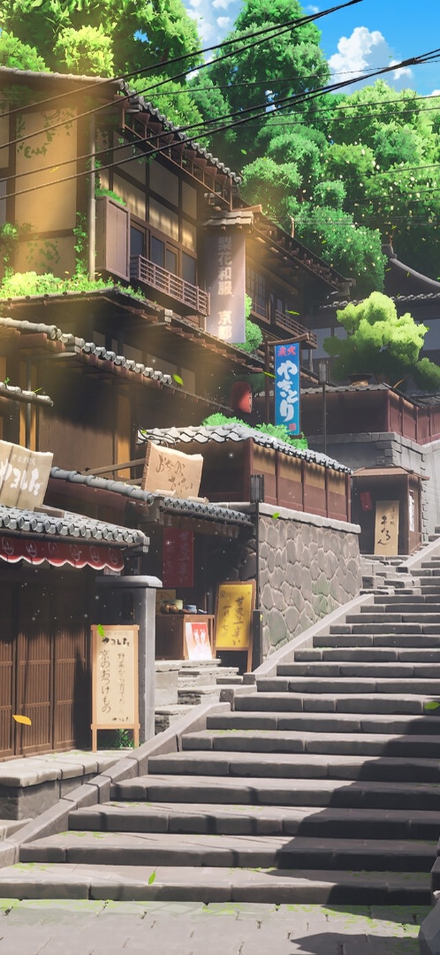 治愈日式街道台阶