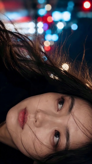 都市夜景氛围感美女