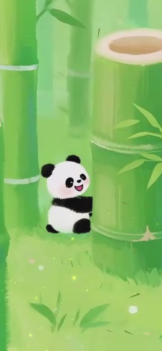 竹林可爱熊猫