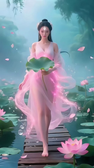 荷花美女