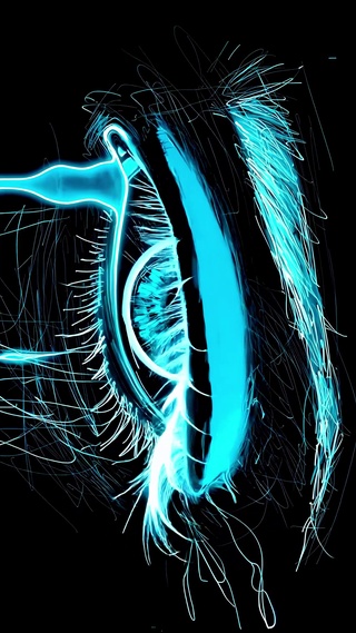 霓虹蓝瞳赛博之泪