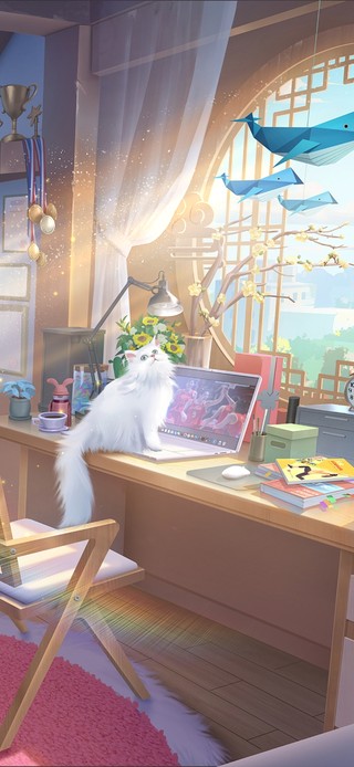 和猫猫在一起的温馨房间