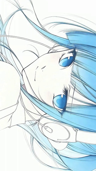 蓝发少女