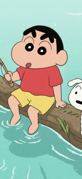 可爱夏日垂钓小新