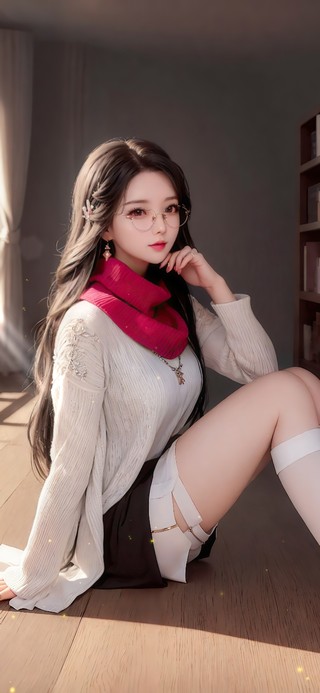 唯美图书馆女生
