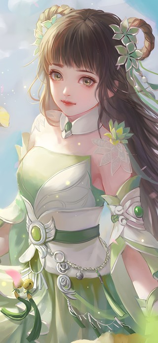 唯美古风荷花池美女