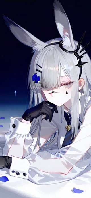 趴着的黑丝御姐少女-霜星