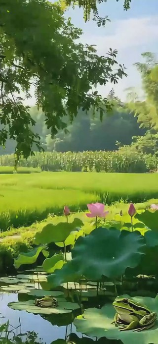 清新荷塘