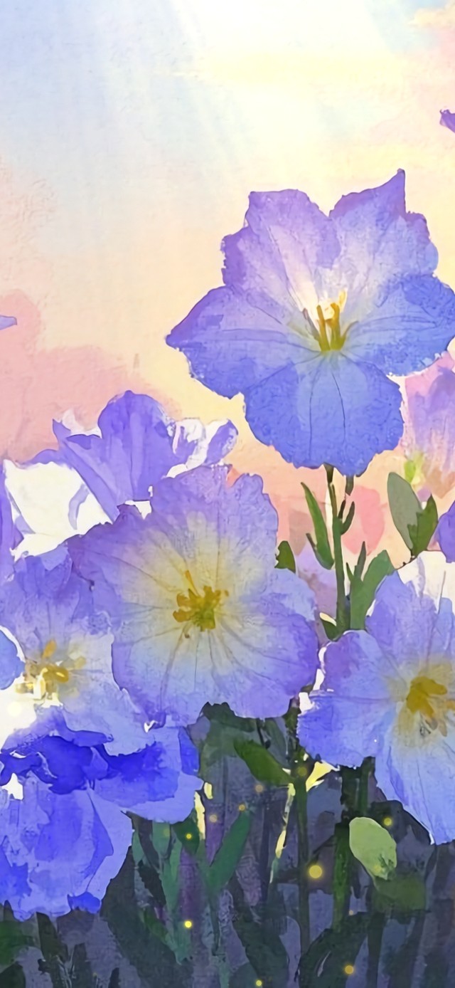 花漾壁纸|蓝紫色花田