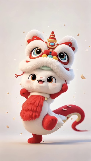 喜庆的小蛇 欢乐年