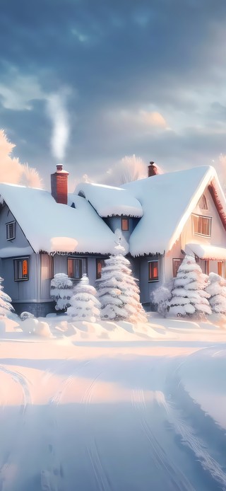 浪漫雪景小镇