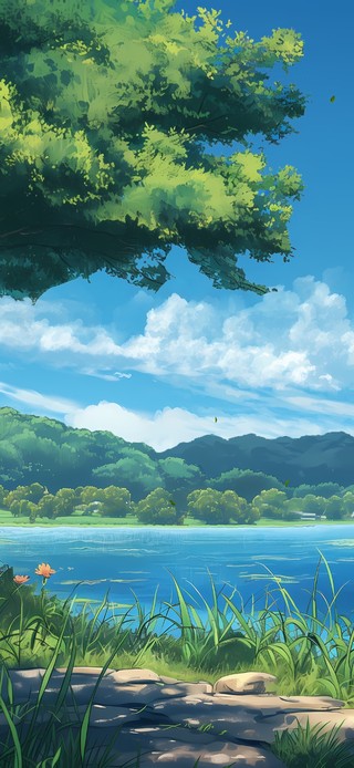 初夏河畔