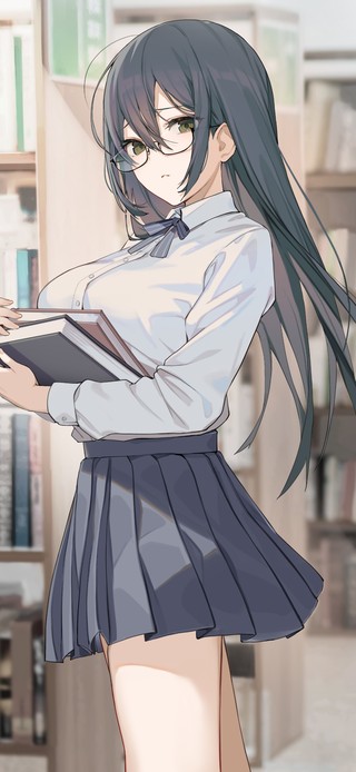 图书馆眼镜学姐