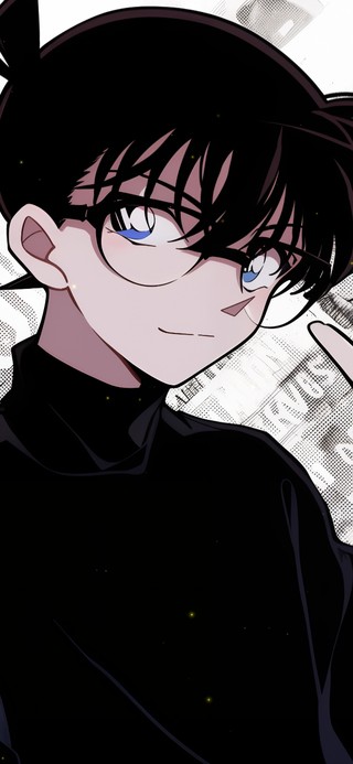 插画柯南小兰