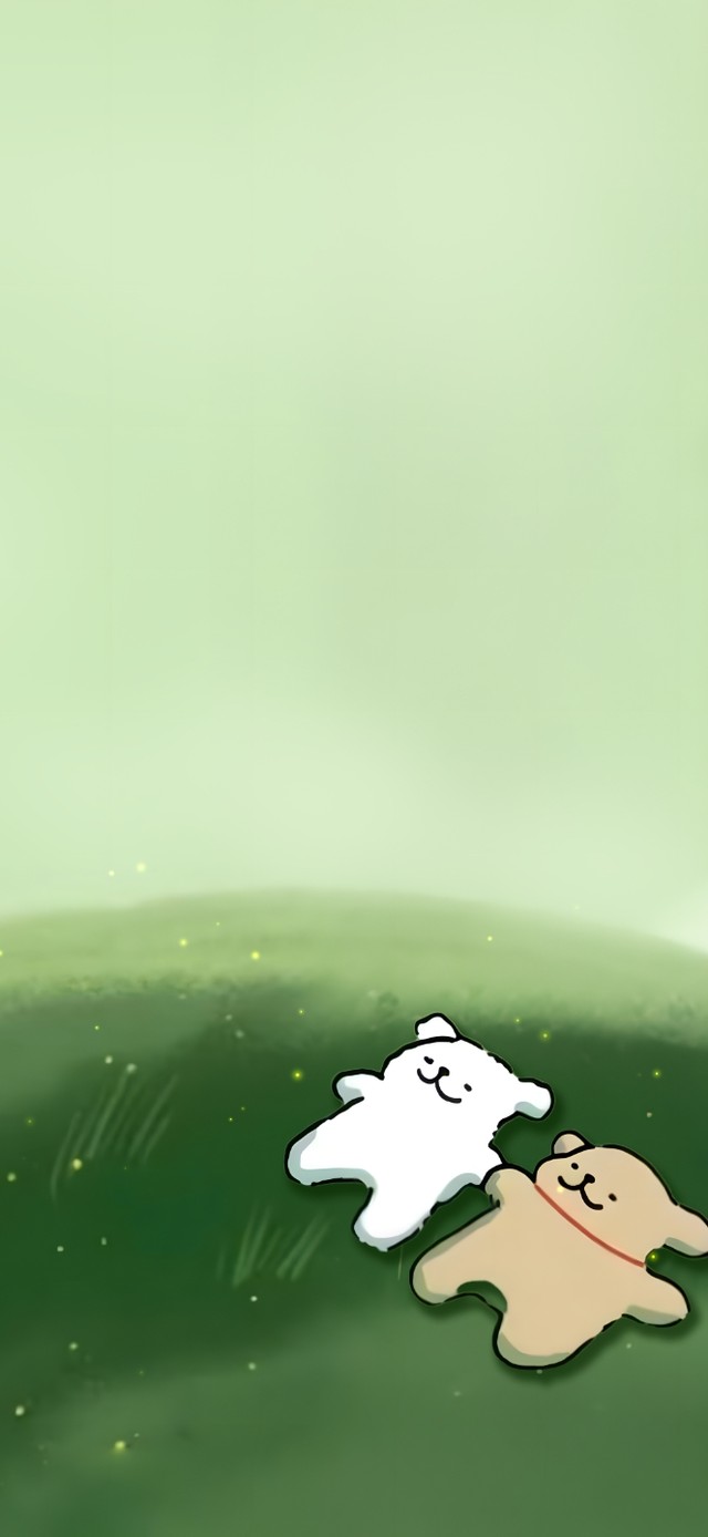 小清新护眼治愈系线条小狗