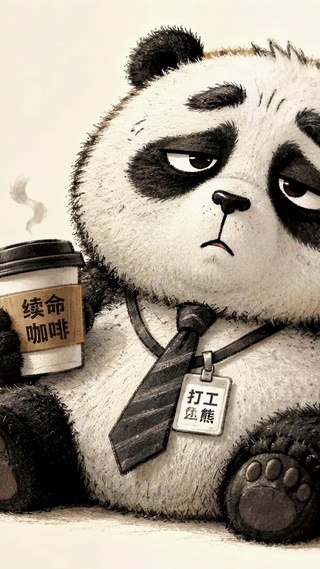 又周一打工续命熊猫