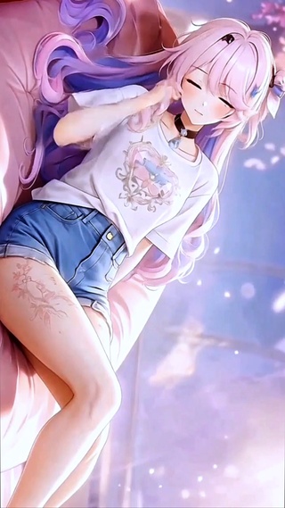 刚睡醒的女孩