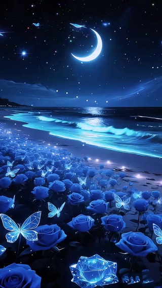 海边碎冰蓝