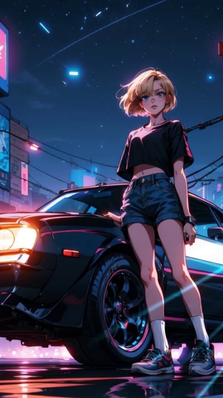 女孩汽车