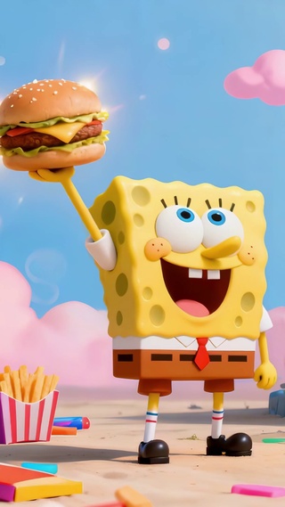 海绵派大星美食派对