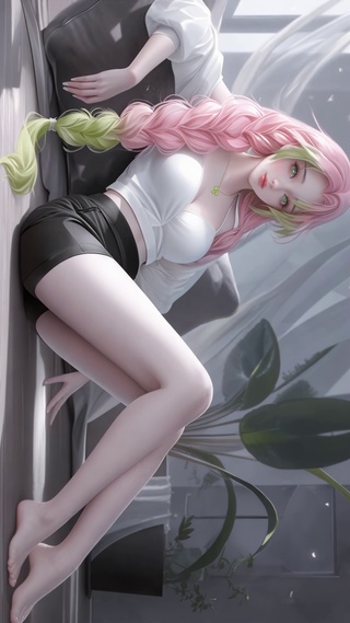 居家长腿少女