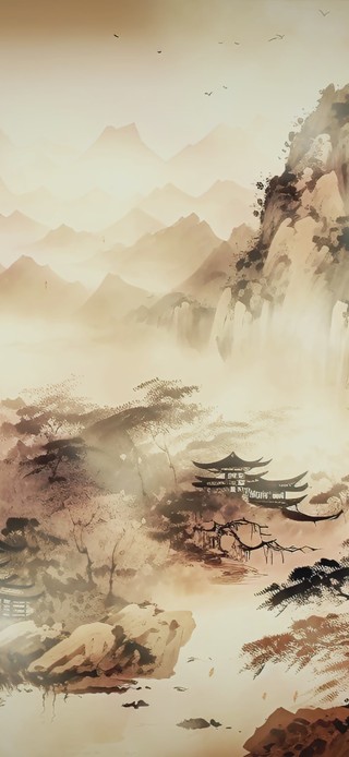古风水墨山水