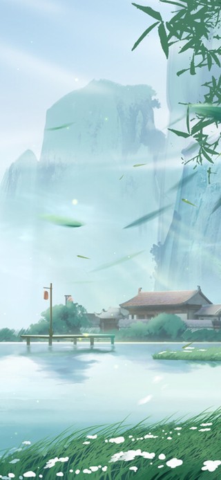 4K唯美国风青山湖岸