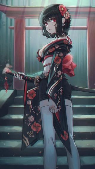 古风和服美女武士（唯美）