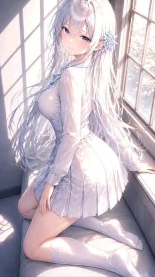 白发美女