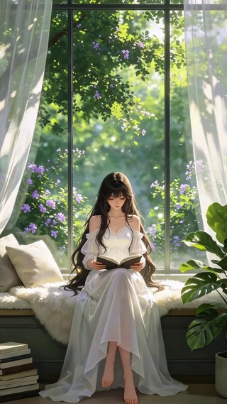 小清晰看书美女