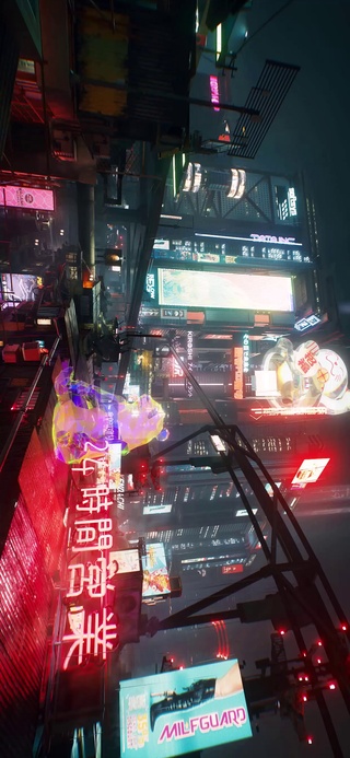 赛博朋克城市夜景